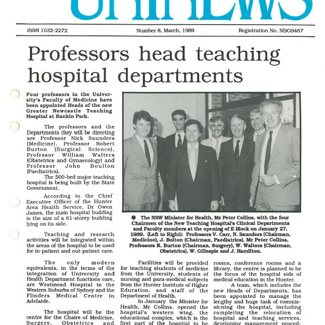 UniNews (University of Newcastle, N.S.W.), No. 8, March, 1989