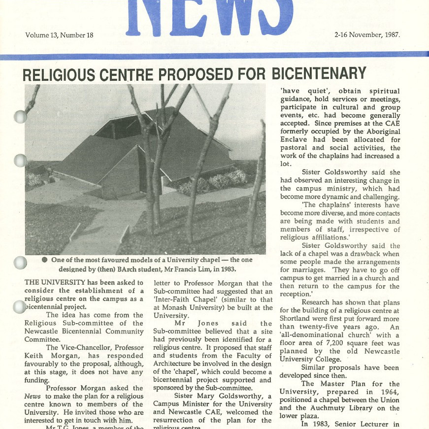 The University News, Vol. 13, No. 18, November 2-16, 1987