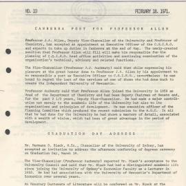 University News, The University of Newcastle, No. 10, 18 February 1971