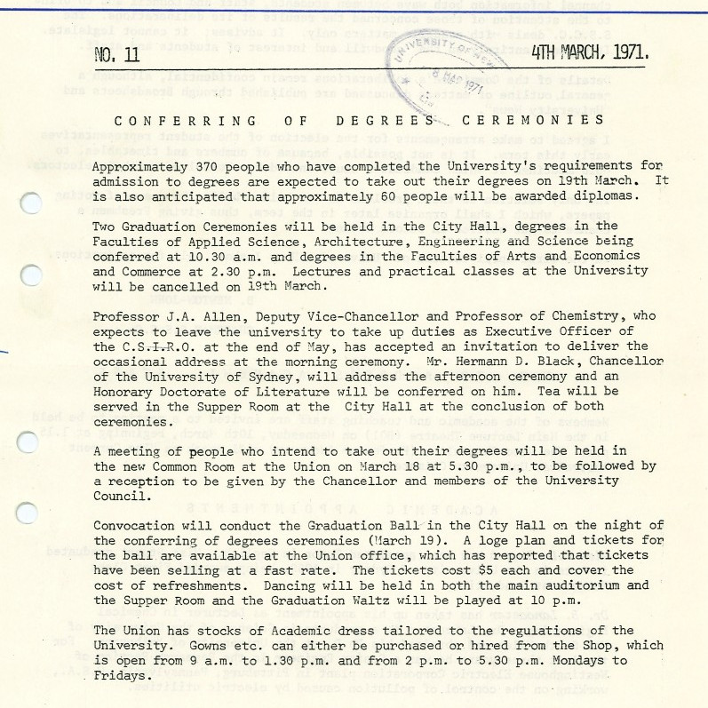 University News, The University of Newcastle, No. 11, 4 March 1971