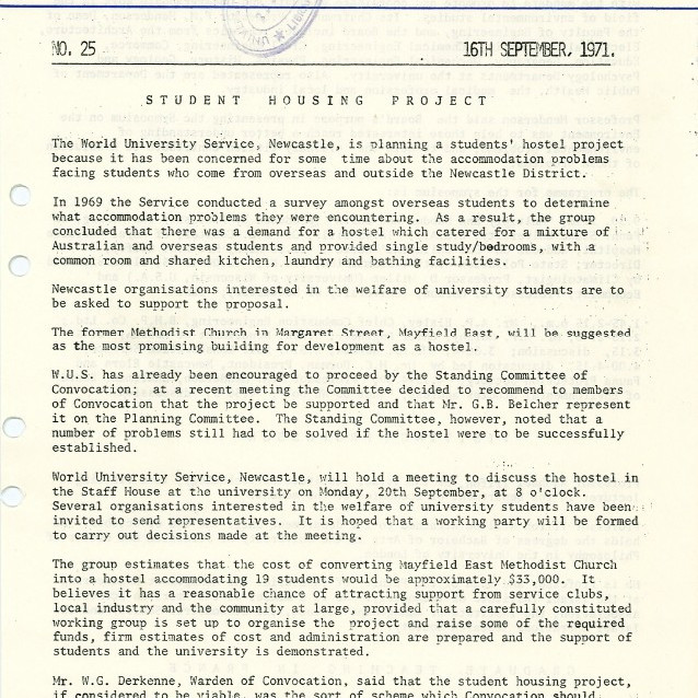University News, The University of Newcastle, No. 25, 16 September 1971