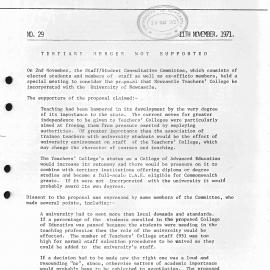 University News, The University of Newcastle, No. 29, 11 November 1971