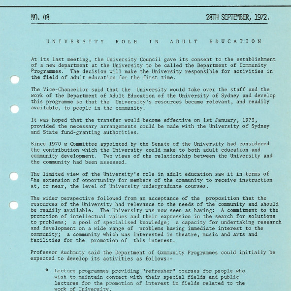 University News, The University of Newcastle, No. 48, 28 September 1972