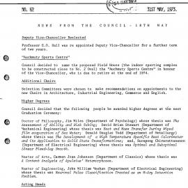 University News, The University of Newcastle, No. 62, 31st May 1973