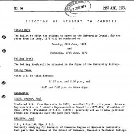 University News, The University of Newcastle, No. 64, 21 June 1973