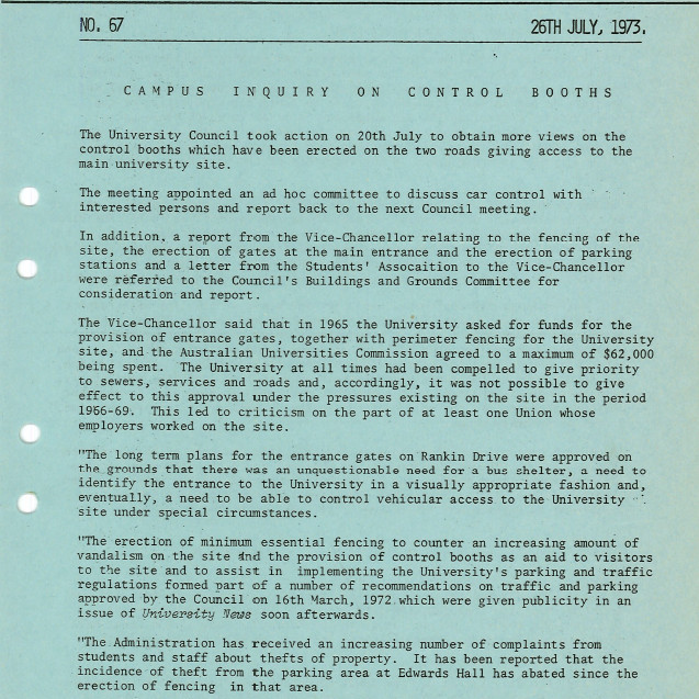 University News, The University of Newcastle, No. 67, 26 July 1973