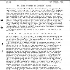 University News, The University of Newcastle, No. 72, 11 October 1973