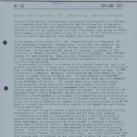 University News - No. 101 - 19th June 1975