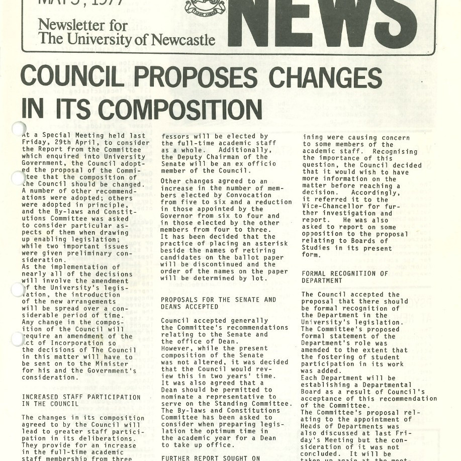 The University News, Vol. 3, No. 6, May 5, 1977