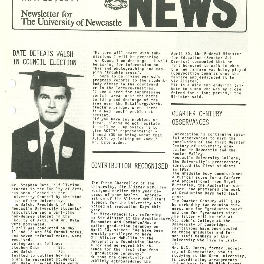The University News, Vol. 3, No. 7, May 19, 1977