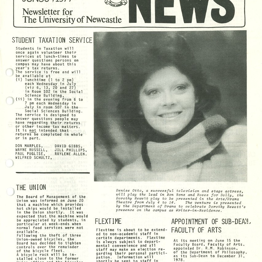 The University News, Vol. 3, No. 10, June 30, 1977 (includes "Seahorse")