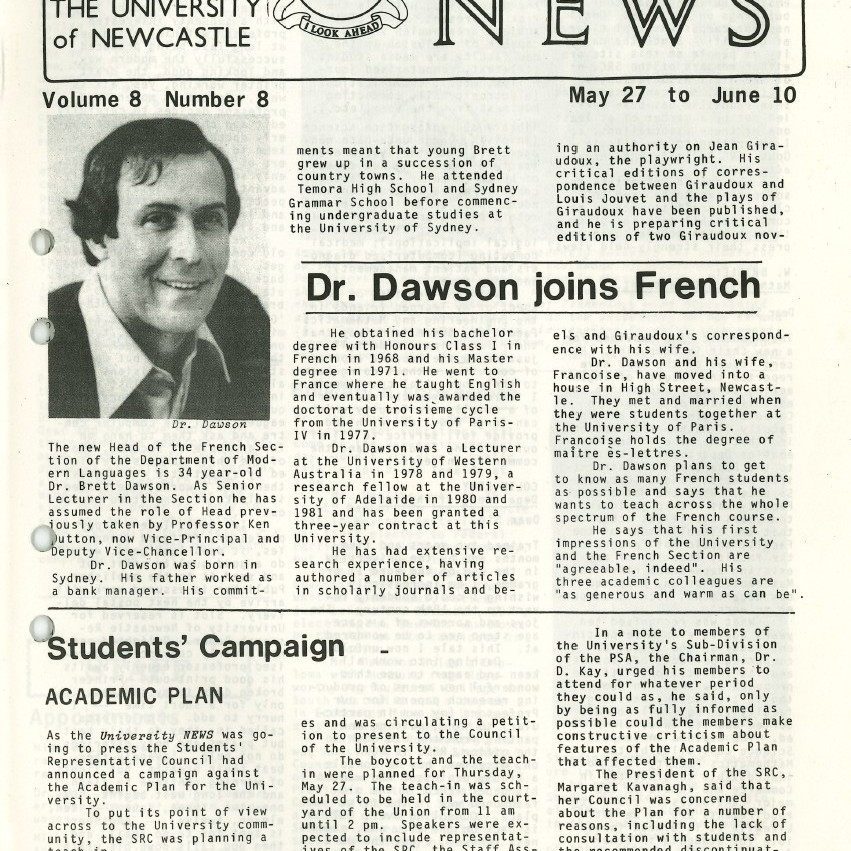 The University News, Vol. 8, No. 8, May 27 - June 10, 1982