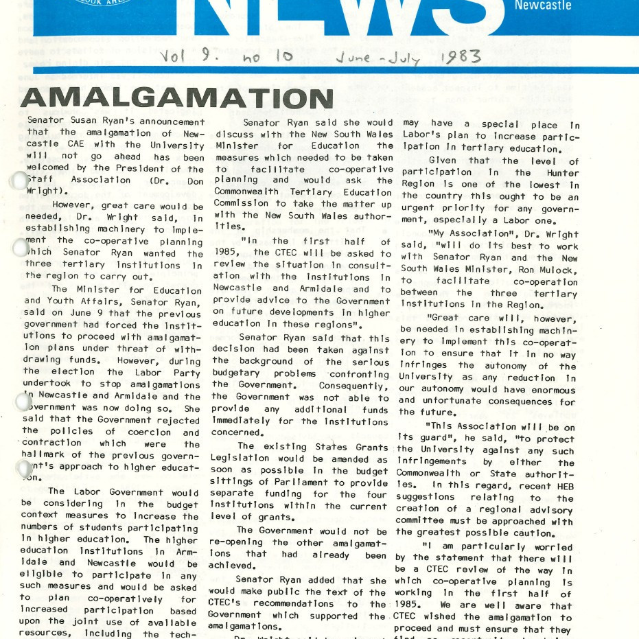 The University News, Vol. 9, No. 10, June 23 - July 7, 1983