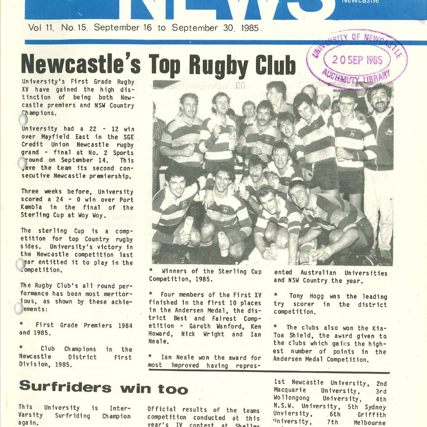 The University News, Vol. 11, No. 15, September 16-30, 1985