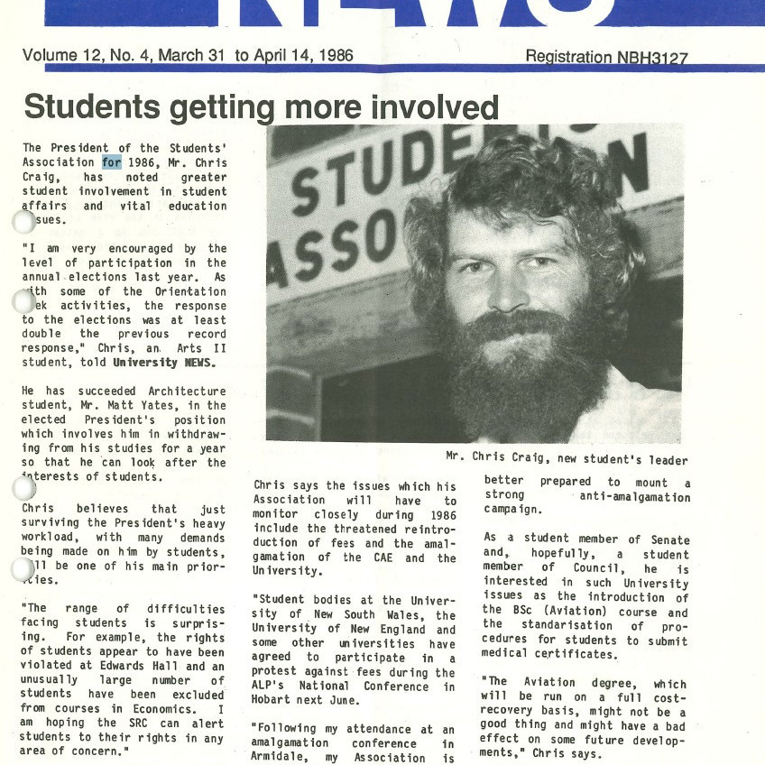 The University News, Vol. 12, No. 4, March 31 - April 14, 1986
