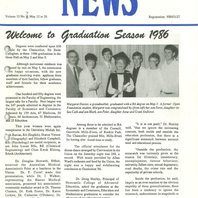 The University News, Vol. 12, No. 7, May 12-26, 1986