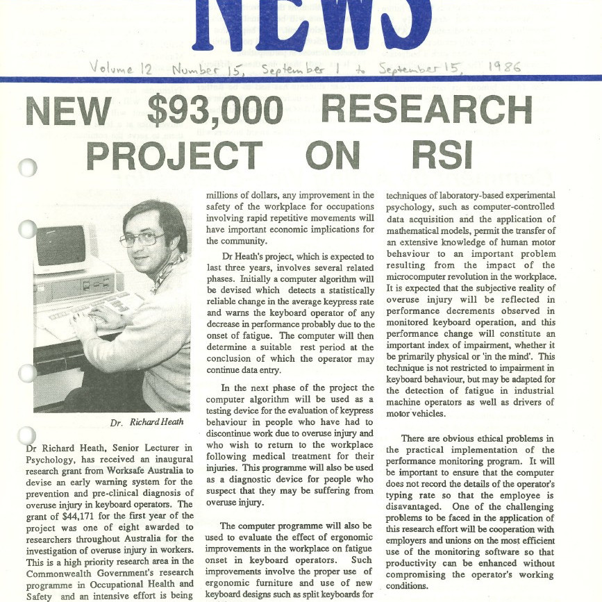 The University News, Vol. 12, No. 15, September 1-15, 1986