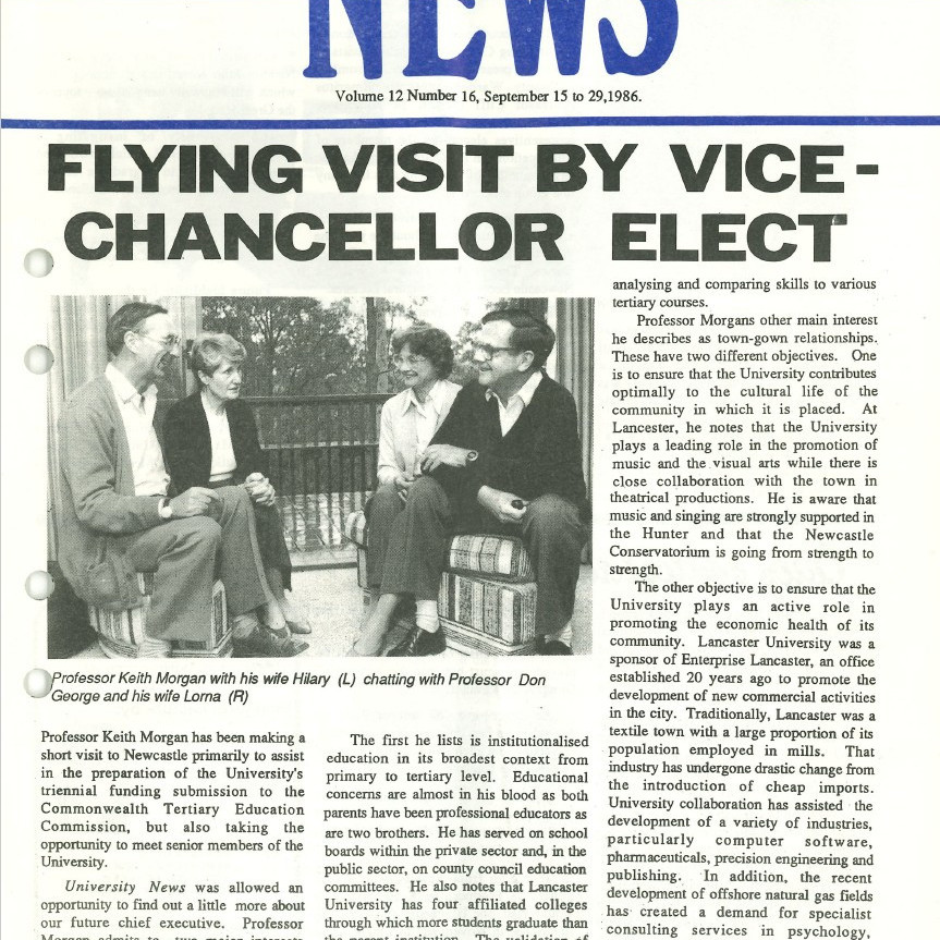 The University News, Vol. 12, No. 16, September 15-29, 1986