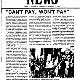 The University News, Vol. 12, No. 17, September 29 - October 13, 1986