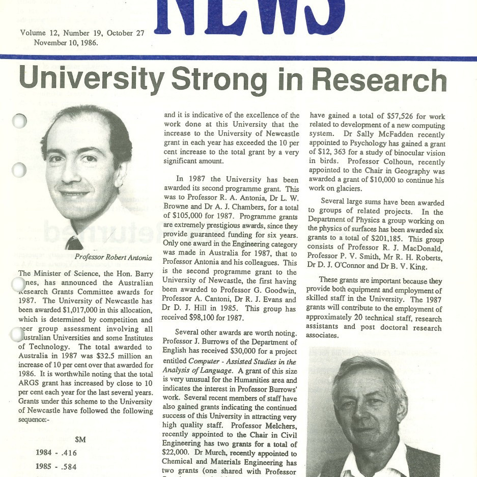 The University News, Vol. 12, No. 19, October 27 - November 10, 1986