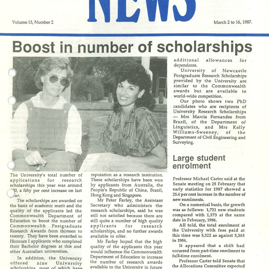 The University News, Vol. 13, No. 2, March 2-16, 1987