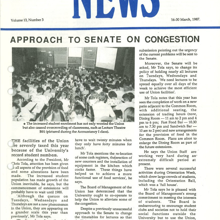 The University News, Vol. 13, No. 3, March 16-30, 1987