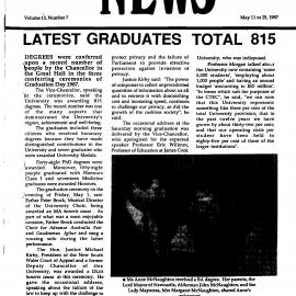 The University News, Vol. 13, No. 7, May 11-25, 1987