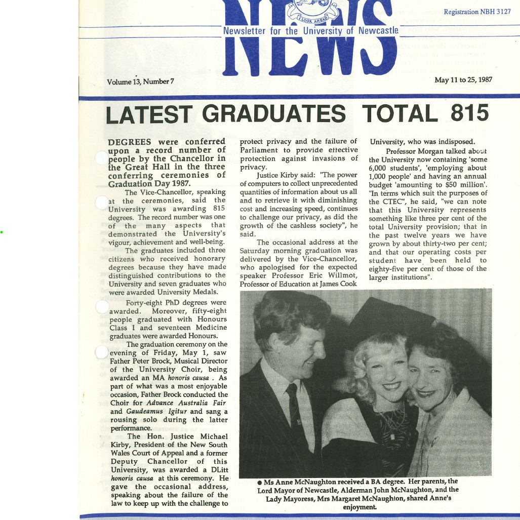 The University News, Vol. 13, No. 7, May 11-25, 1987