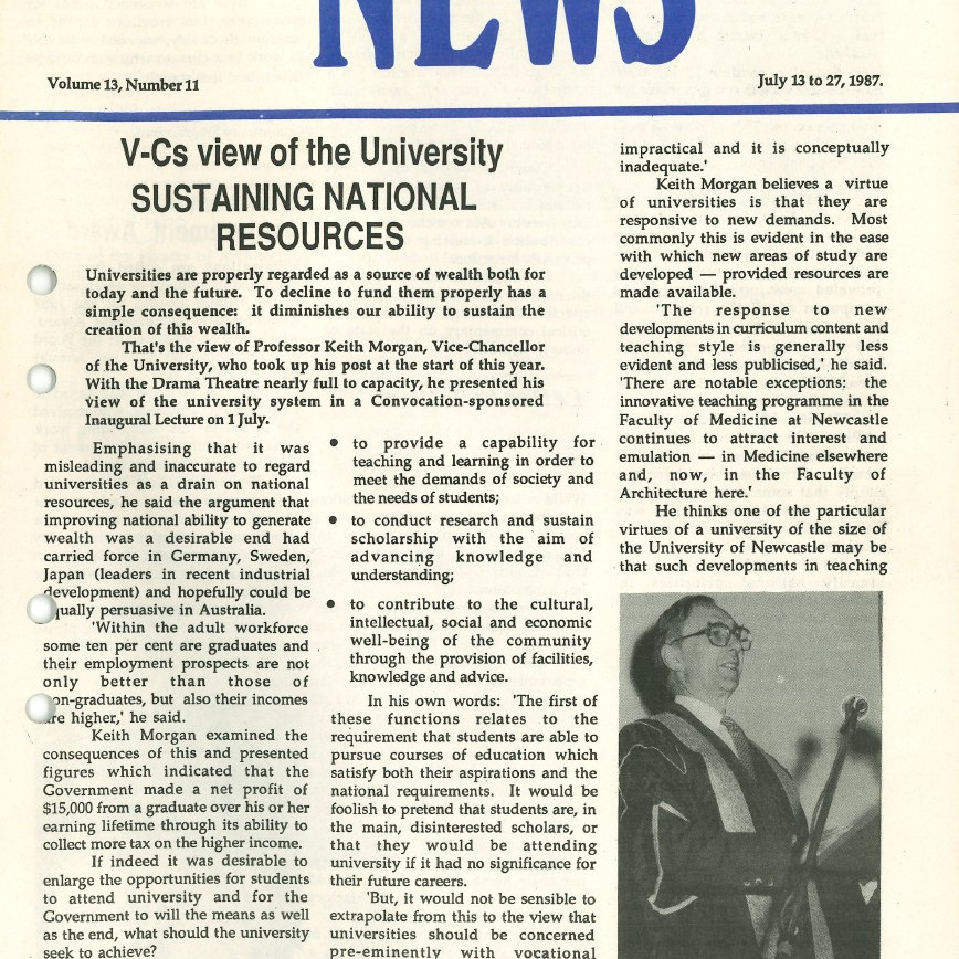 The University News, Vol. 13, No. 11, July 13-27, 1987