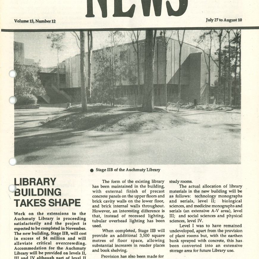 The University News, Vol. 13, No. 12, July 27 - August 10, 1987
