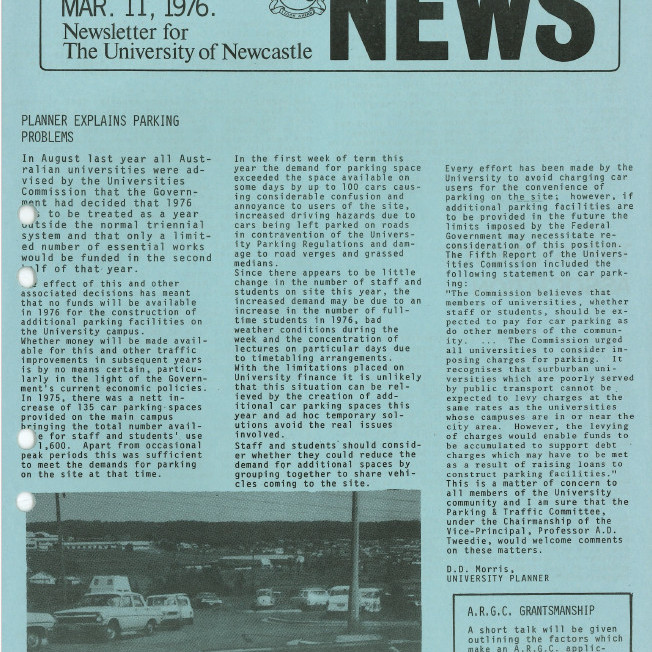 University News, The University of Newcastle, Vol. 2, No. 2, 11 March 1976