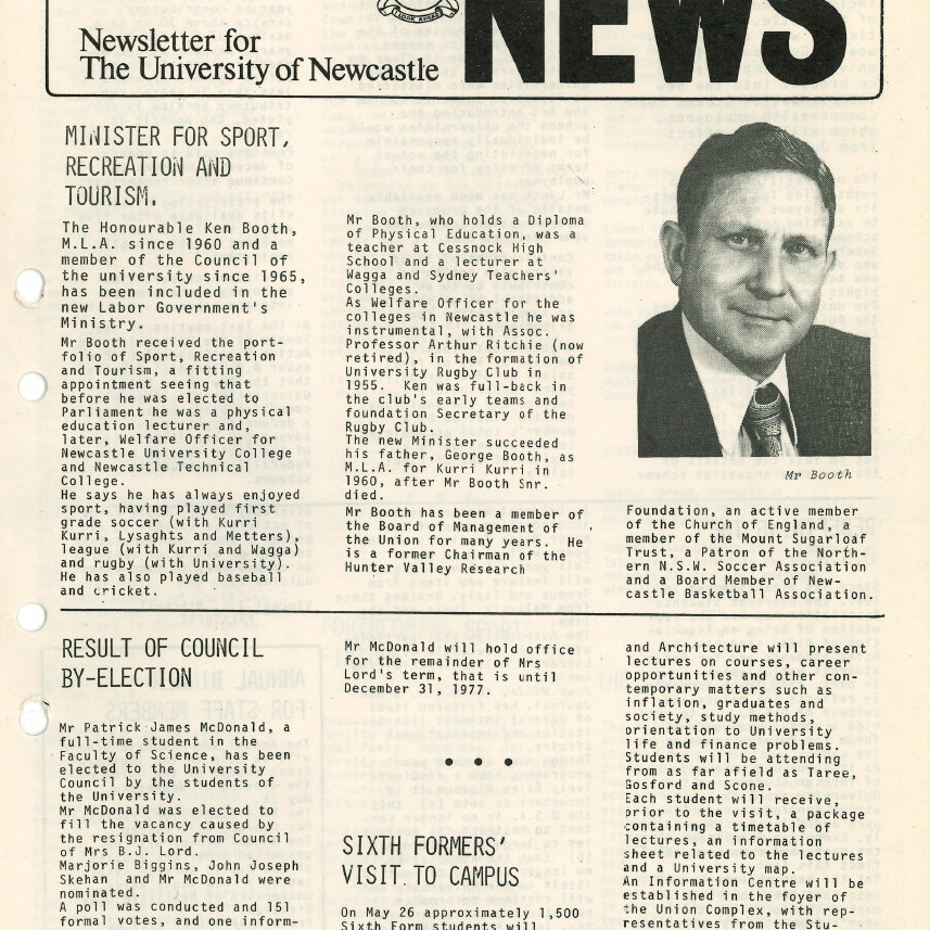 University News, The University of Newcastle, Vol. 2, No. 7, 20 May 1976