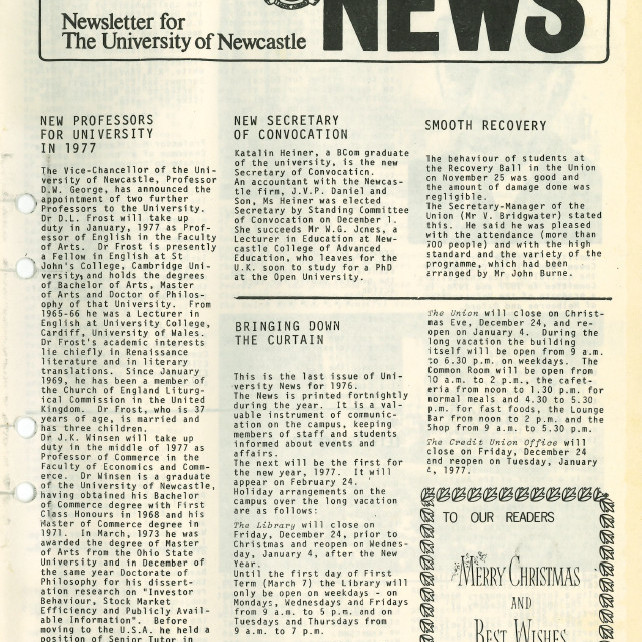 University News, Vol. 2, No. 22, 16 December 1976