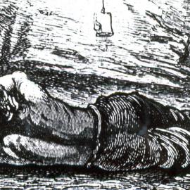 Illustration, miner with pick axe