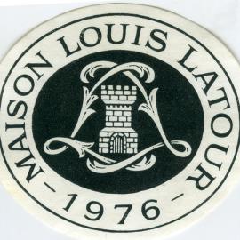 Louis Latour wine label (1976)