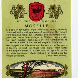 Leo Buring Chateau Leonay wine label [n.d.]