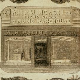 W H Paling and Company Limited,  piano, organ and music warehouse, Newcastle Morning Herald, 26 September 1896