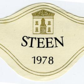 Ko-Operative Wijnbouwers Vereniging Steen wine label (1978)