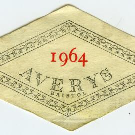 Averys wine label (1964)