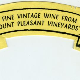 McWilliam's Mount Pleasant Wine Label [n.d.]