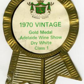 Adelaide Wine Show wine label (1970)