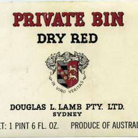 Douglas L. Lamb (Private Bin) label [n.d.]