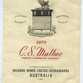 C.S. Malbec label (1970)