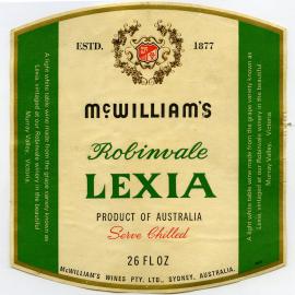 McWilliam's Robinvale Winery Label [n.d.]