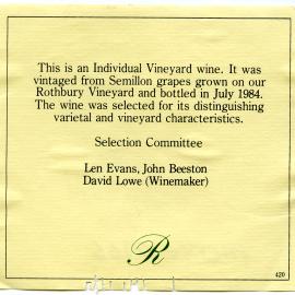 Rothbury Estate (1984)