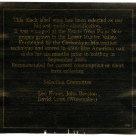 Rothbury Estate (1985)