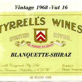 Tyrrell's Wine Blanquette Shiraz (1968)