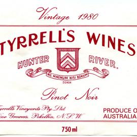 Tyrrell's Wine Hunter River Pinot Noir (1980)