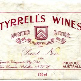 Tyrrell's Wine, Hunter River Pinot Noir (1974)