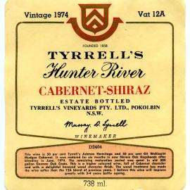 Tyrrell's Wine, Hunter River Cabernet-Shiraz (1974)
